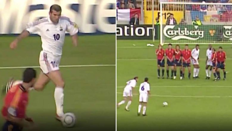Paraqitja me shumë klas e Zidanet ndaj Spanjës në Euro 2000 nuk harrohet asnjëherë