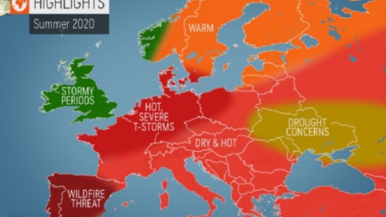 ​Accuweather: Verë shumë e nxehtë sivjet në Evropë