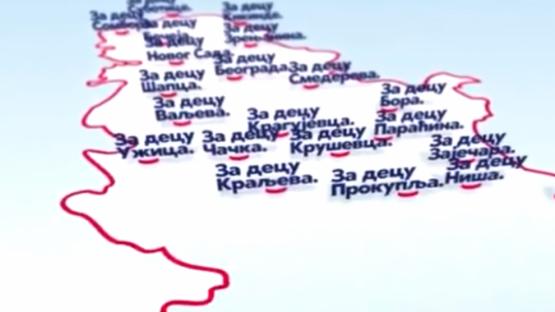 Spoti zgjedhor i partisë së Vuçiqit shfaq Serbinë pa Kosovën në hartë, nxit reagime në Serbi