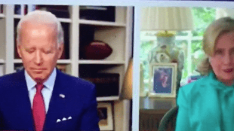 Joe Biden bën një “sy gjumë” derisa po fliste Hillary Clinton