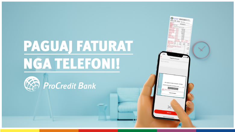 Paguaj faturat mujore nga telefoni përmes aplikacionit të Pro Credit Bank