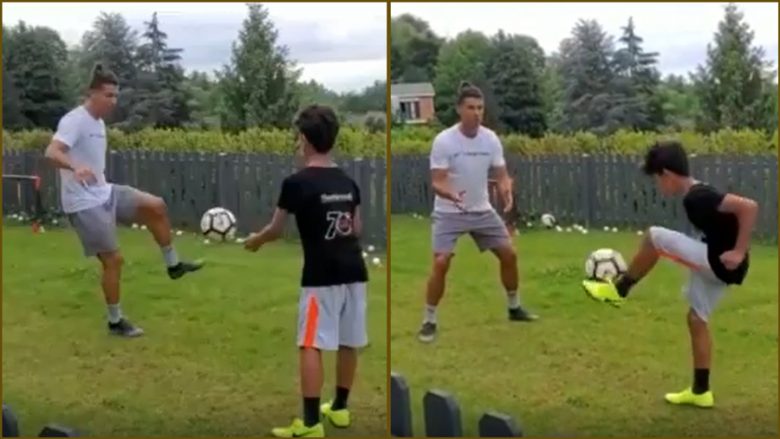 “Si babai, ashtu edhe i biri” – Ronaldo publikon video duke u stërvitur me djalin e tij