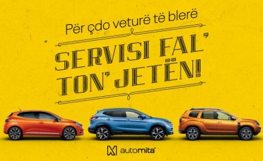 Interesim i jashtëzakonshëm për ofertën e re të Auto Mitës – për çdo veturë të re, servisi falas TON’ JETËN!