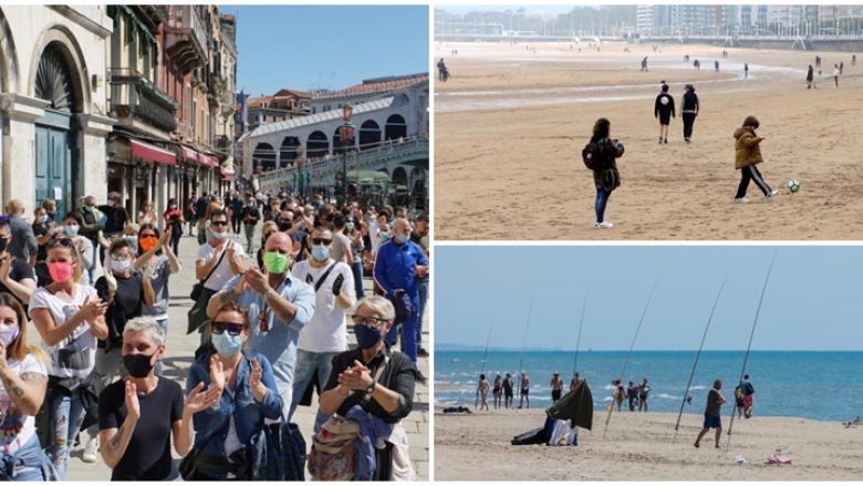 Vikendi i parë me masa të zbutura në Evropë, qytetarët rreziten nëpër plazhe