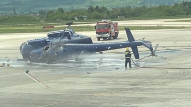 Rrëzohet një helikopter i MPB-së në Shkup, lëndohet një person