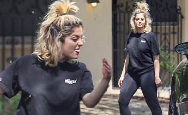 Pa makijazh dhe me flokë të shthurura, Bebe Rexha fotografohet nga paparacët jashtë karantinës