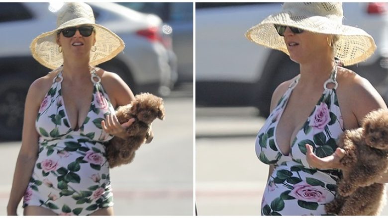 Katy Perry shijoi një ditë të nxehtë në Santa Barbara, teksa u fotografua me barkun e rrumbullakosur dhe pa makijazh