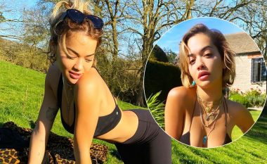 Rita Ora tregon linjat atraktive në bikini, teksa merr rreze dielli