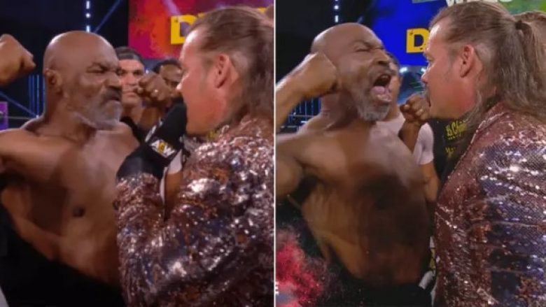 Tyson takohet me Jerichon në ring, gjesti i ish-boksierit krijon përleshje masive