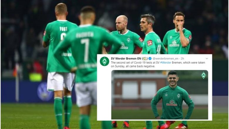Werder Bremen teston të gjithë ekipin për coronavirus, del edhe rezultati për Milot Rashicën