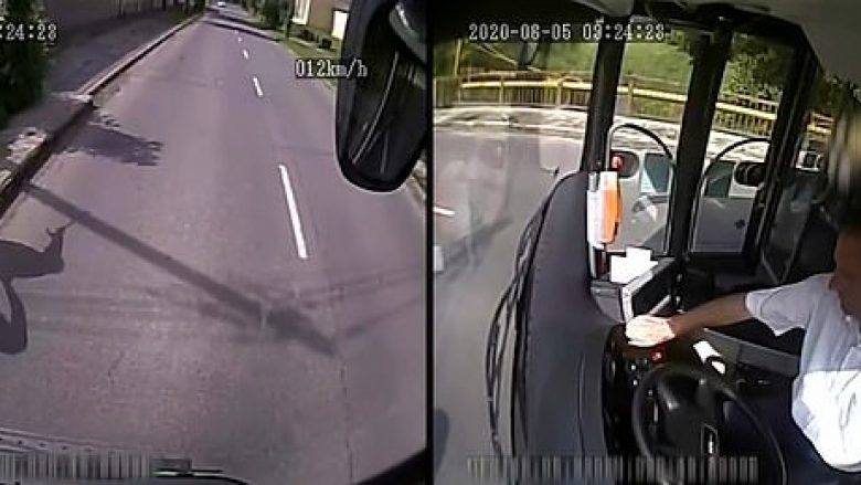Sulmon gruan e moshuar në mes të ditës, shoferi hungarez i autobusit ndalet për t’i dalë në ndihmë – i kundërvihet hajnit