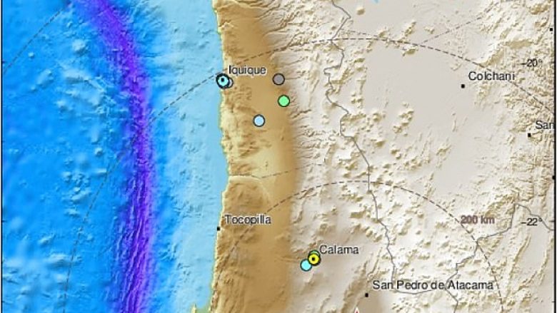 Një tërmet me fuqi prej 6.8 magnitudë godet Kilin, pjesa veriore e vendit mbetet pa energji elektrike