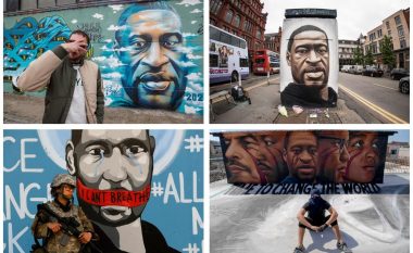 Artistë nga e mbarë bota solidarizohen me familjarët e George Floyd, murale dhe grafite në nderë të afro-amerikanit