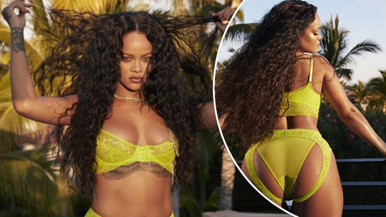 Rihanna prezanton linjën e saj të të brendshmeve, ndërsa vë në pah figurën trupore