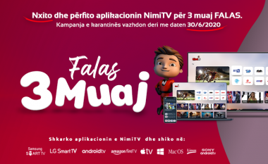 Nxito dhe përfito aplikacionin NimiTV për 3 muaj falas