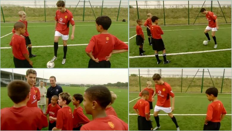 Videoja që shfaq 18-vjeçarin Ronaldo duke ia mësuar disa aftësi 10-vjeçarit Jesse Lingard