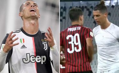Konfrontimi i Cristiano Ronlados me Lucas Paquetan, pas barazimit pa gola në ndeshjen Juventus – Milan në Kupën e Italisë