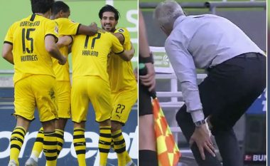 Derisa po festonte golin e vonshëm të Haalandit, trajneri i Dortmundit pësoi lëndim