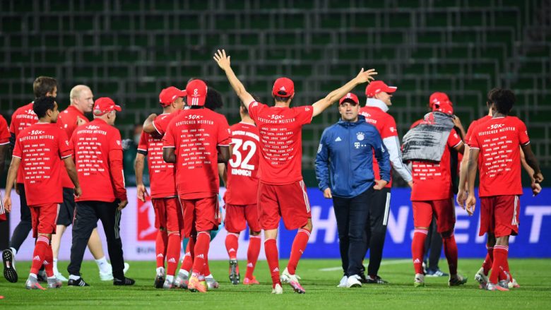 Festa e lojtarëve të Bayern Munich pas shpalljes kampion të Gjermanisë