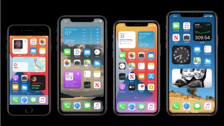 Me iOS 14, Apple ridizajnon ekranin e iPhone