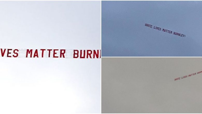 “White Lives Matter Burnley” – baneri skandaloz që i atribuohej klubit anglez, derisa po zhvillohet takimi ndaj Manchester Cityt