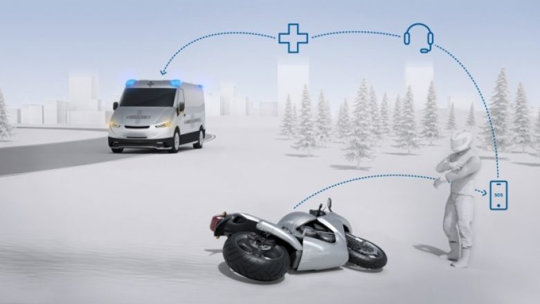 Motoçikleta nga Bosch njofton automatikisht shërbimet e urgjencës kur ndodh një aksident