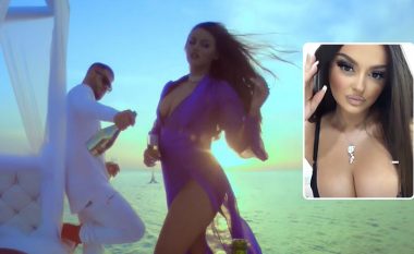 Enca publikon video duke ekspozuar gjoksin, teksa kërcen nën ritmet e këngës me Noizyn