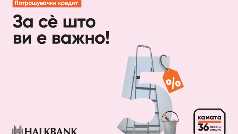Ofertë e vërtetë në kohë të vërtetë – kredi konsumatore nga Halkbank me 5% kamatë fikse në tre vitet e para