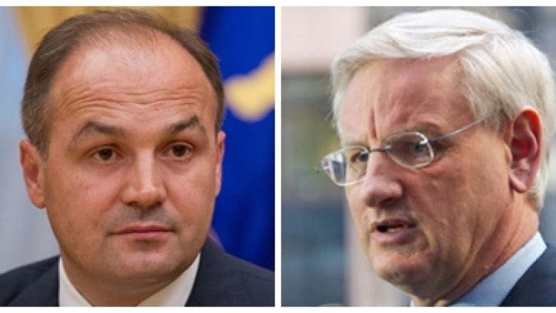 Carl Bildt dhe Enver Hoxhaj përplasen rreth aktakuzës së Speciales për Thaçin e Veselin