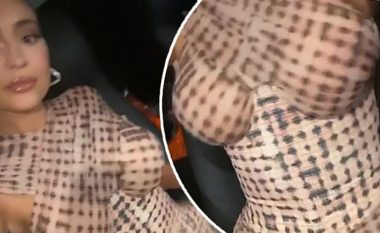 Kylie Jenner zbulon figurën trupore me veshjen e ngushtë, teksa shijon një natë jashtë me shoqen e saj