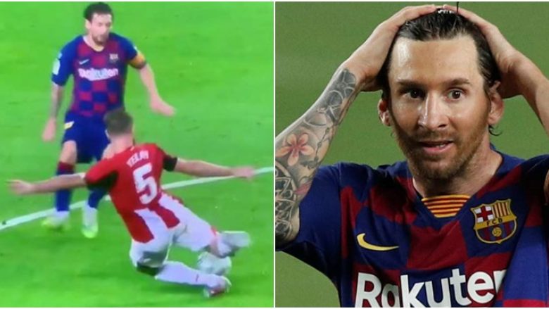 Tifozët mendojnë se Lionel Messi duhet të ishte ndëshkuar me karton të kuq në përballjen ndaj Athletic Bilbaos