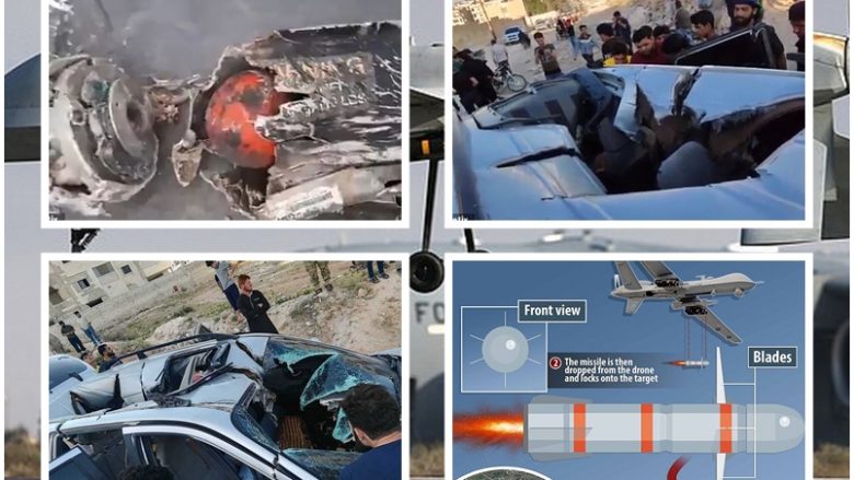 Pamje të raketës amerikane “Ninxha” e cila nuk shpërthen – asaj i hapen gjashtë tehe të mprehta që shkatërron cakun – u përdor për vrasjen e gjeneralit iranian