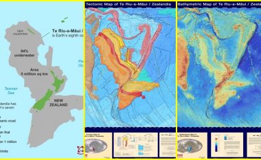Dalin harta të reja, thuhet se zbulojnë detaje në lidhje me “kontinentin e humbur” nën Zelandën e Re