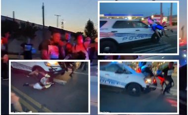 Tentojnë të hipin mbi veturë, polici amerikan rrit shpejtësinë dhe “merr me vete” disa demonstrues – lëndohen 12 persona