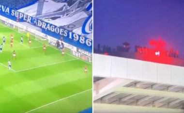 Tifozët e Portos bëjnë një çmenduri, ngjiten në çatinë e stadiumit për të parë ndeshjen