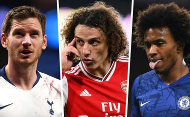 Dhjetë yje të Ligës Premier që mbesin pa kontratë në fund të qershorit – Nga David Luiz, te Willian e Vertonghen