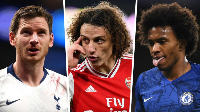 Dhjetë yje të Ligës Premier që mbesin pa kontratë në fund të qershorit – Nga David Luiz, te Willian e Vertonghen