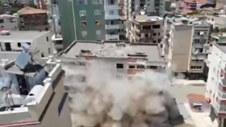 Objekti gjashtë katësh në Durrës hidhet në erë me eksploziv të kontrolluar