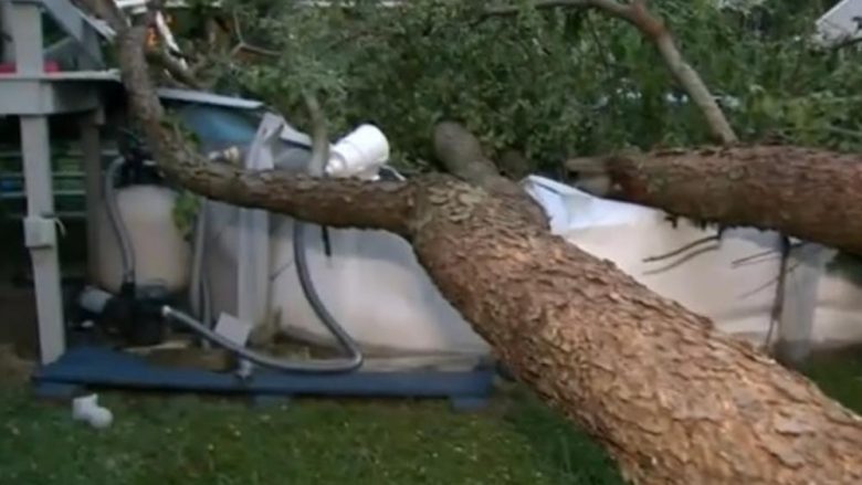 U mblodhën për të festuar ditëlindjen e djaloshit në Maryland, stuhia shkul pemën gjigante – përfundon mbi garazhin ku ishin strehuar