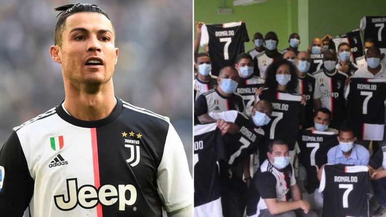 Cristiano Ronaldo dhe Juventus dhurojnë fanella të nënshkruara për mjekët që kanë shkuar nga Kuba në Torino për luftuar kundër pandemisë COVID-19