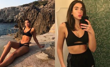 Dua Lipa tregon sekretin e linjave trupore teksa ndan një video duke ushtruar në rrjetet sociale