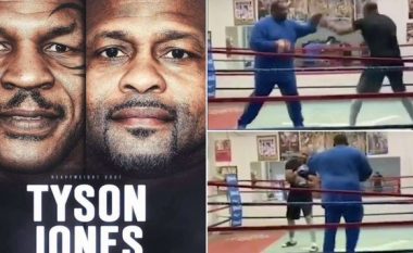 Publikohen pamjet e para nga stërvitjet e Roy Jones JR para duelit të flaktë me Mike Tysonin