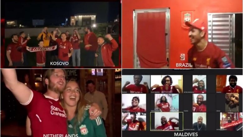 Nga Kosova në Brazil, Amerikë dhe Maldive – Festa e titullit nga tifozët e Liverpoolit nga e gjithë bota