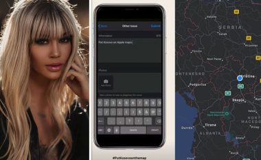 Nis kampanja e re me raportime ndaj Apple për mos njohjen e hartës së Kosovës - Dafina Zeqiri e para prej VIP-ve që mbështet këtë nismë