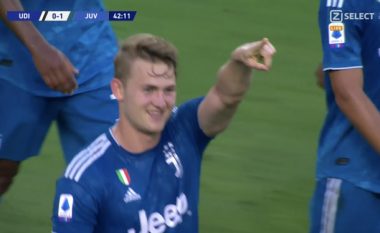 Me një gol të bukur, De Ligt e dërgoi Juven në pushim me epërsi