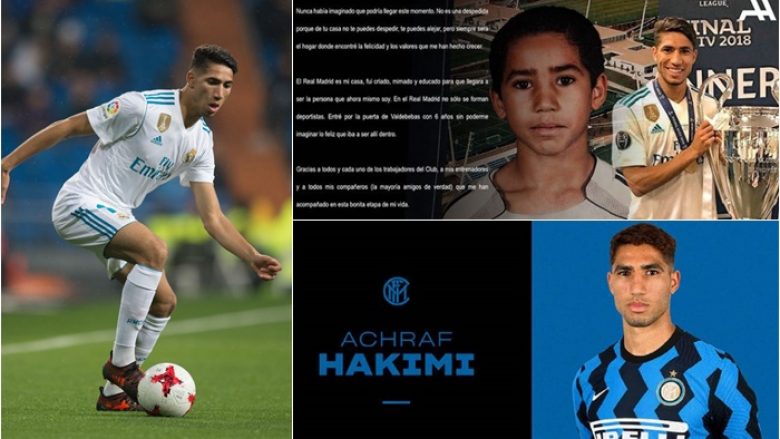 Achraf Hakimi letër lamtumire Real Madridit: Erdha si gjashtë vjeçar, por largohem si tifoz i këtij klubi