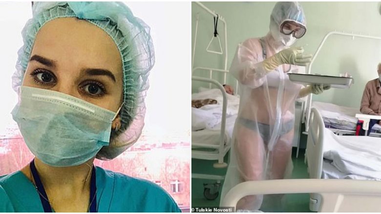 Ndihmoi pacientët e prekur me COVID-19 e veshur vetëm me të brendshme, infermieres ruse i ofrohet punë e re – prezantuese e motit