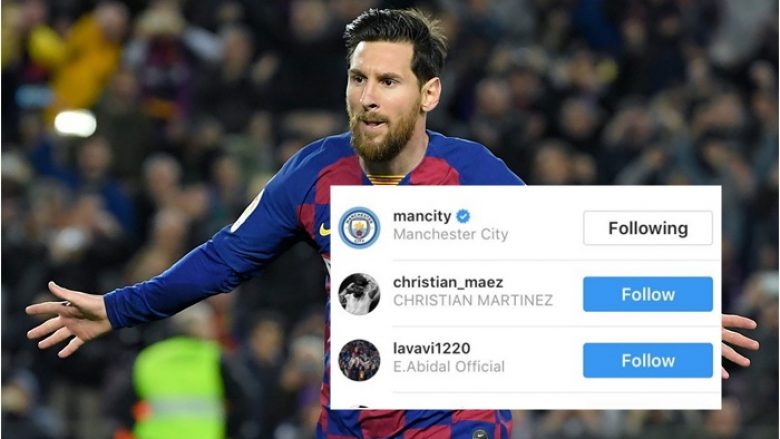 Messi ‘mesazh’ Manchester Cityt, fillon ta ndjek klubin anglez në Insagram