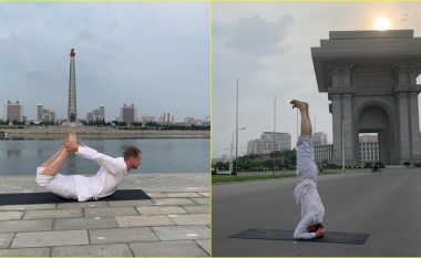 Ambasadori suedez tregon se si është të bësh joga në rrugët e Koresë së Veriut – para disa monumenteve ikonë të vendit