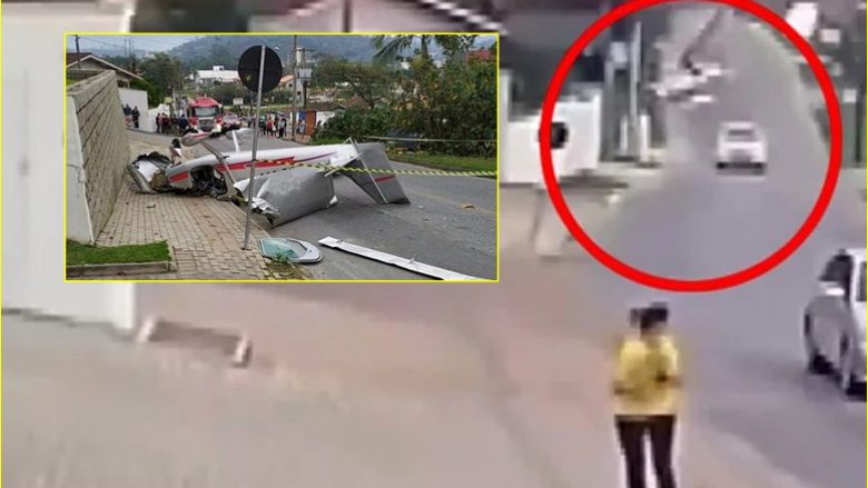 Momenti kur avioni i vogël përplaset në një rrugë të Brazilit dhe “thyhet në disa pjesë” – piloti dhe pasagjeri shpëtojnë mrekullisht